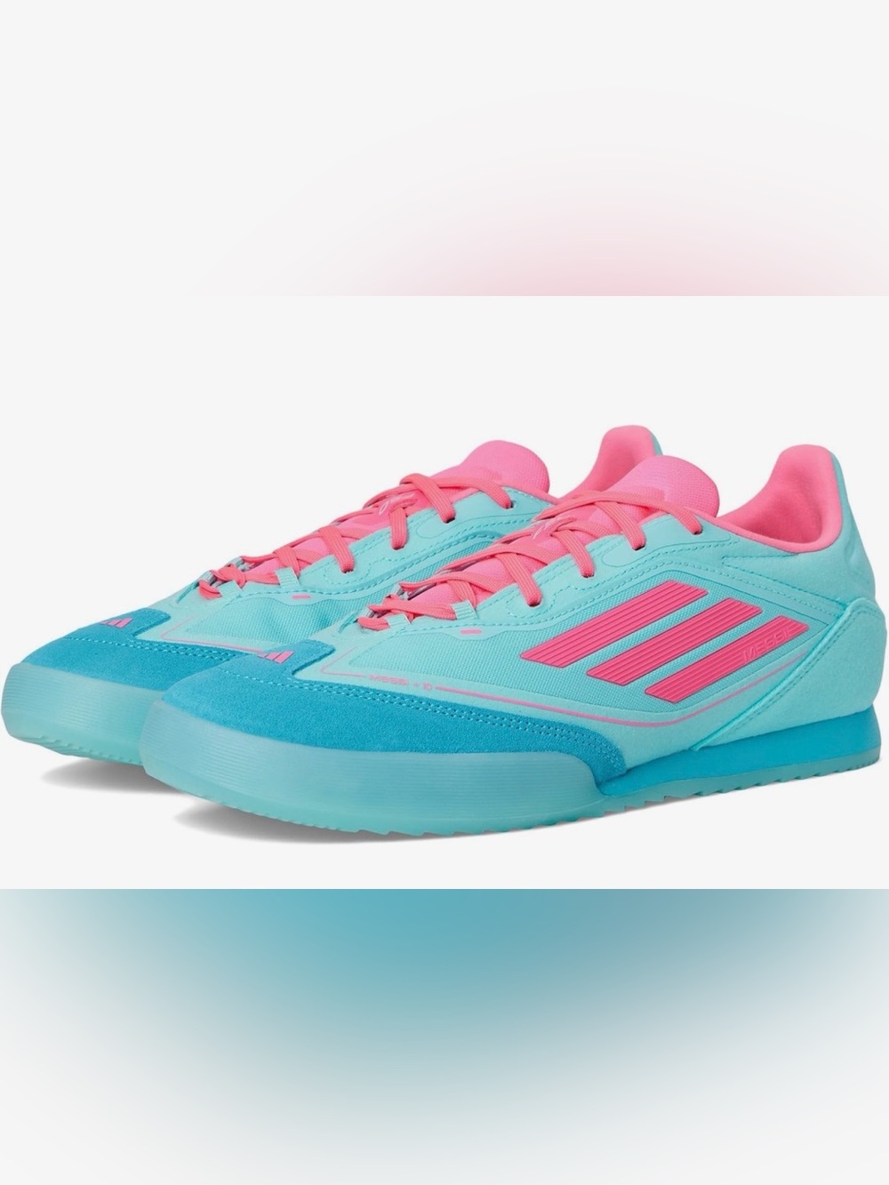 F50 Freestyle Messi Unisex Aqua & Pink Low-Profile Sneakers Size 11.5